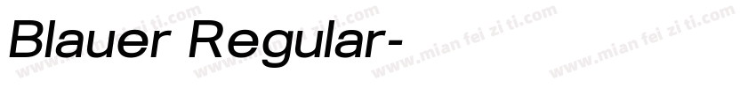 Blauer Regular字体转换